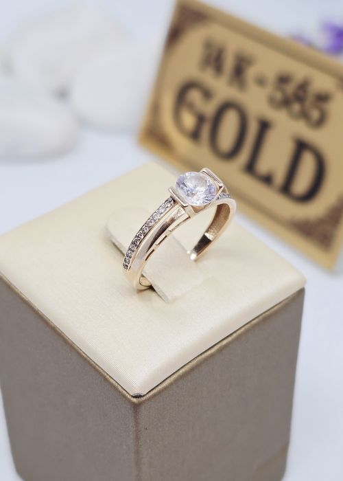 Złoty pierścionek próba 585 14k Używany