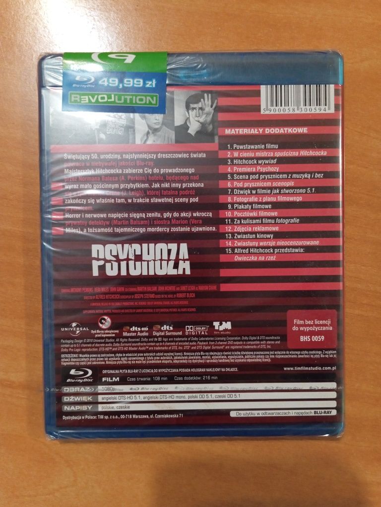 Psychoza Hitchcock PL nowe w foli