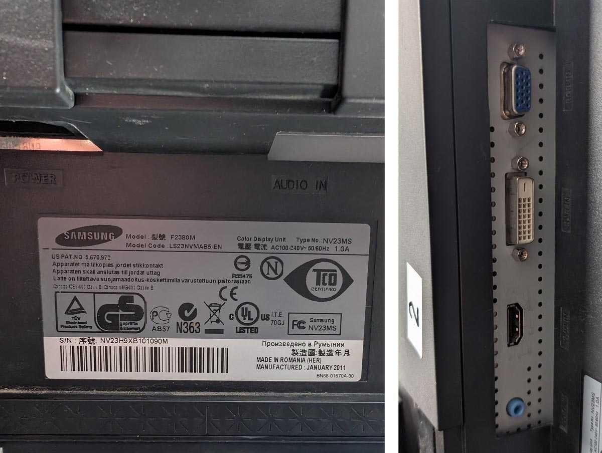 Monitor Samsung SyncMaster F2380 / F2380M: 23" PIVOT, cPVA
