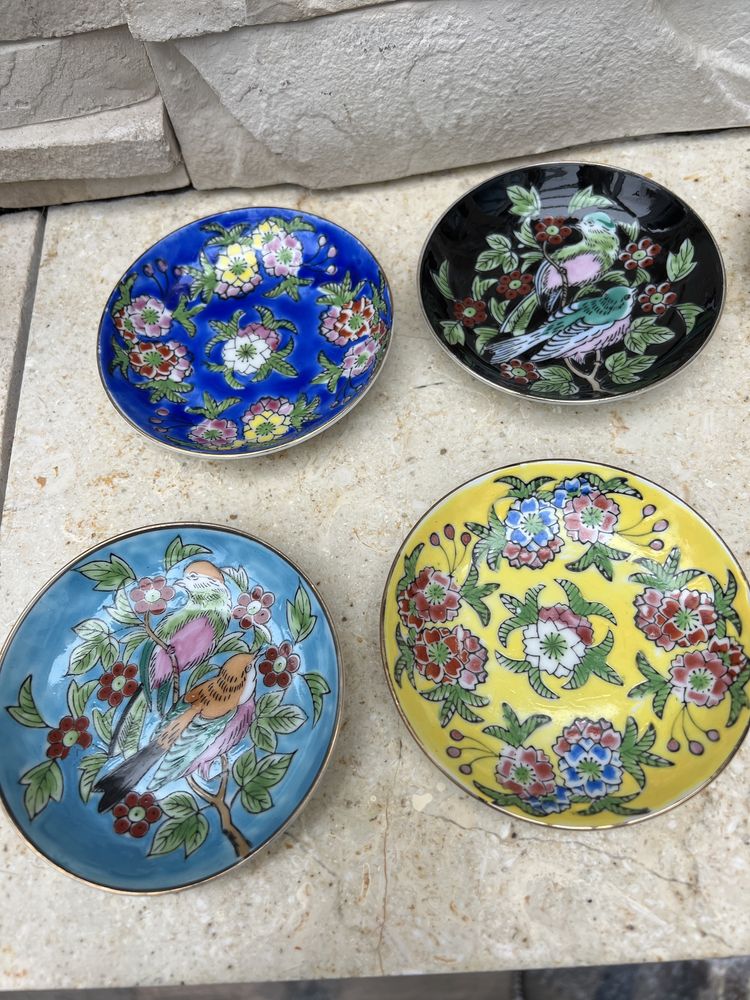 Stara chinska porcelana miseczka talerzyk hand made sygnowana