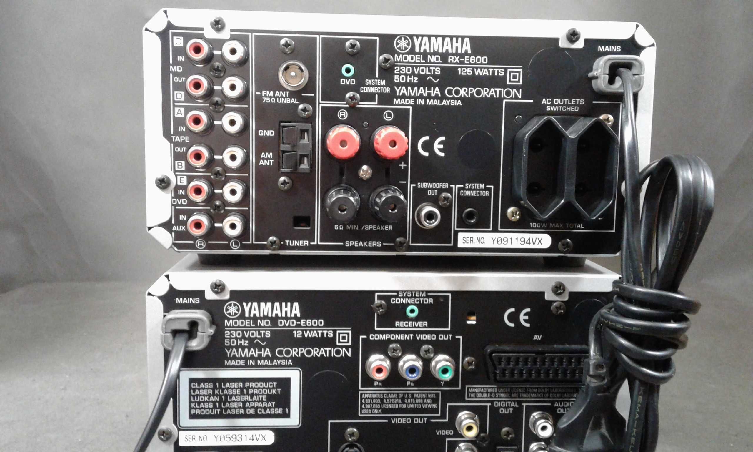 YAMAHA RX-E600 amplituner stereo zestaw