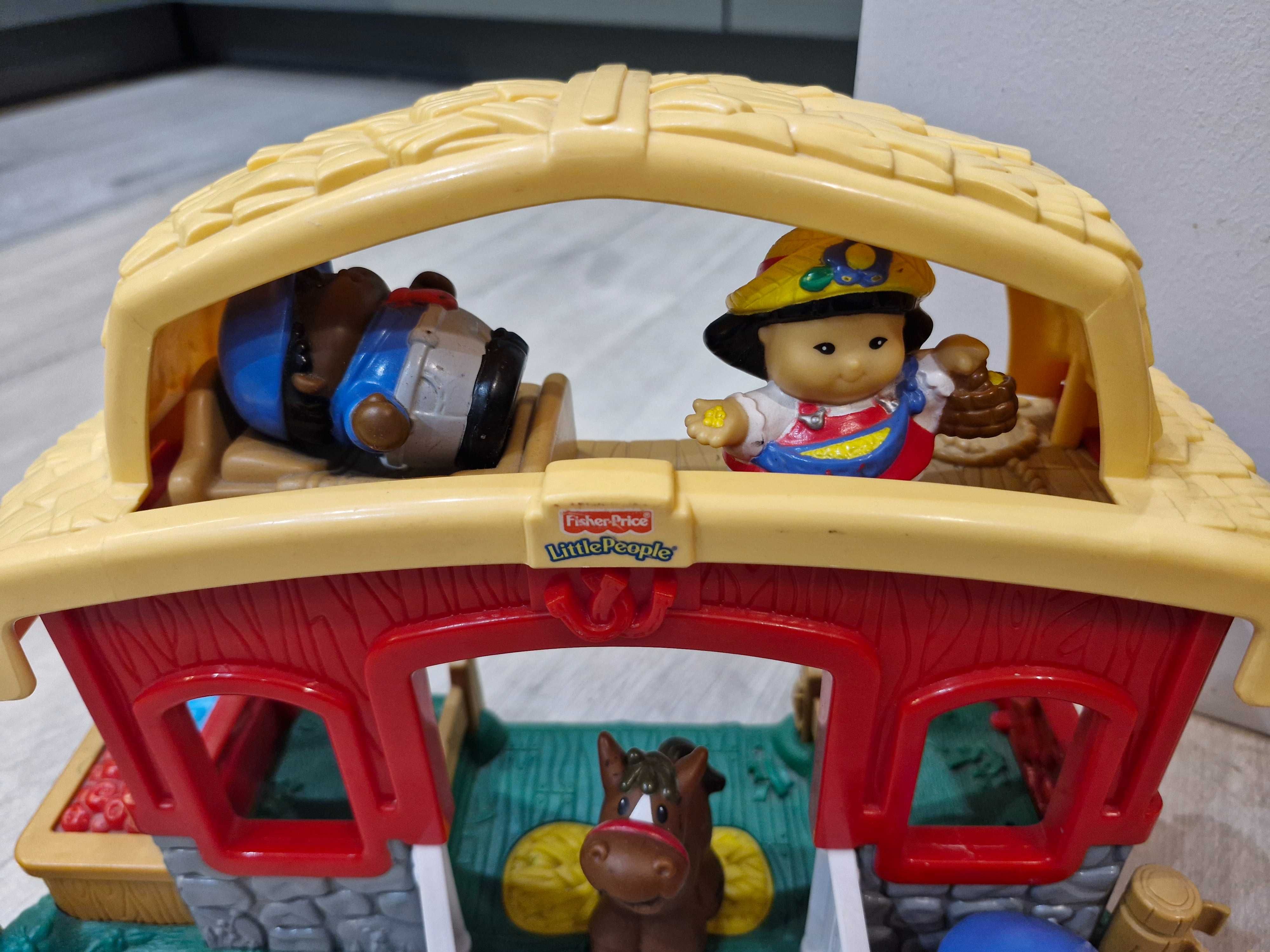 Little People zestaw Muzyczna wesoła stajnia 3 figurki koń książeczka