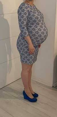 Happy mum happymum sukienka S 36 ciazowa ciążowa niebieska piekna