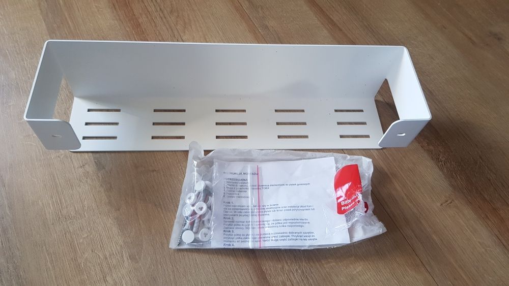 Półka pod prysznic 40 cm biała NANJA