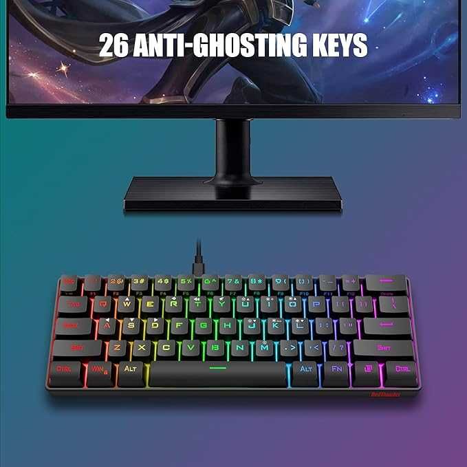 Klawiatura+mysz mechaniczna K62 mini RedThunder QWERTZ