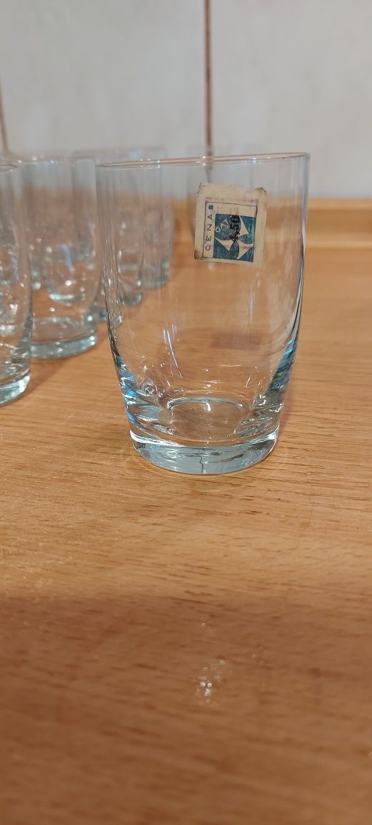 45 literatek szklaneczek kieliszków huta Szkła Tarnów nowe PRL