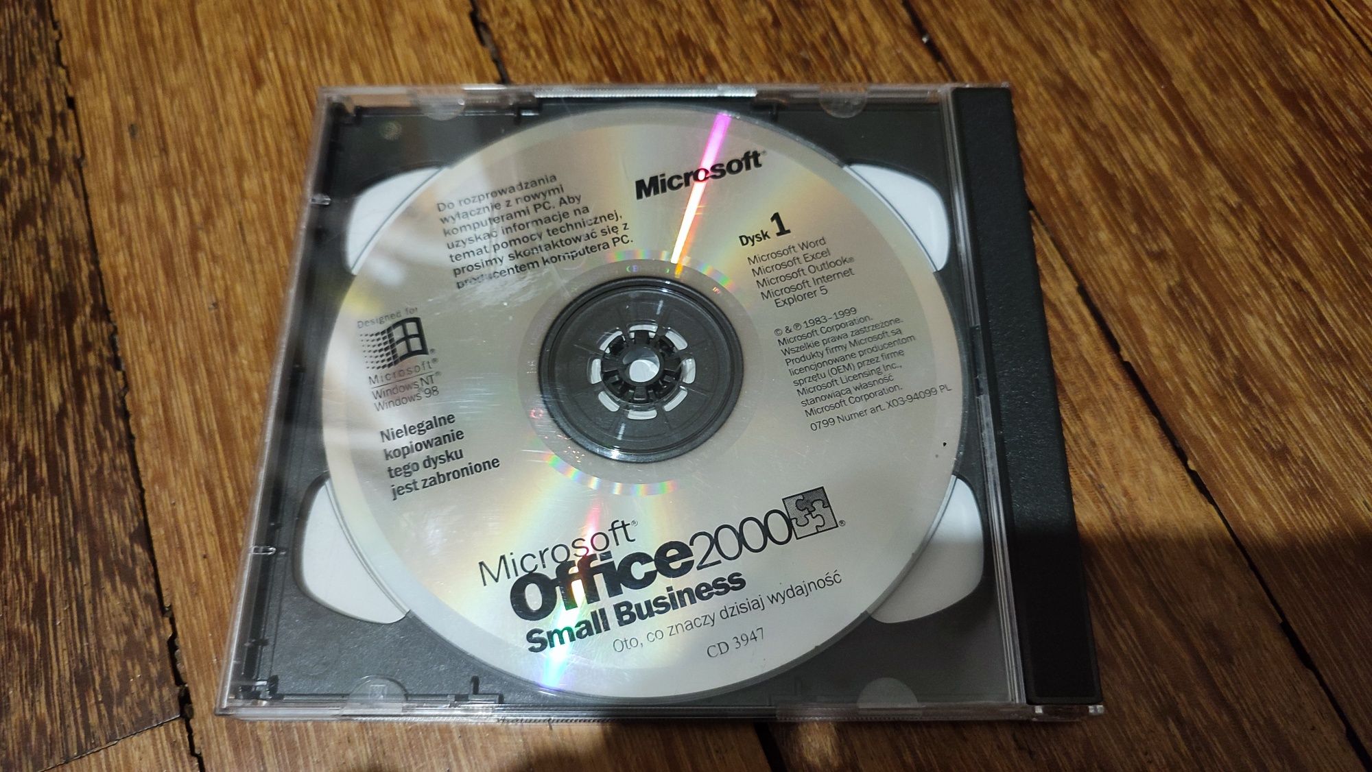 Microsoft Office 2000 Small Business płyty instalacyjne