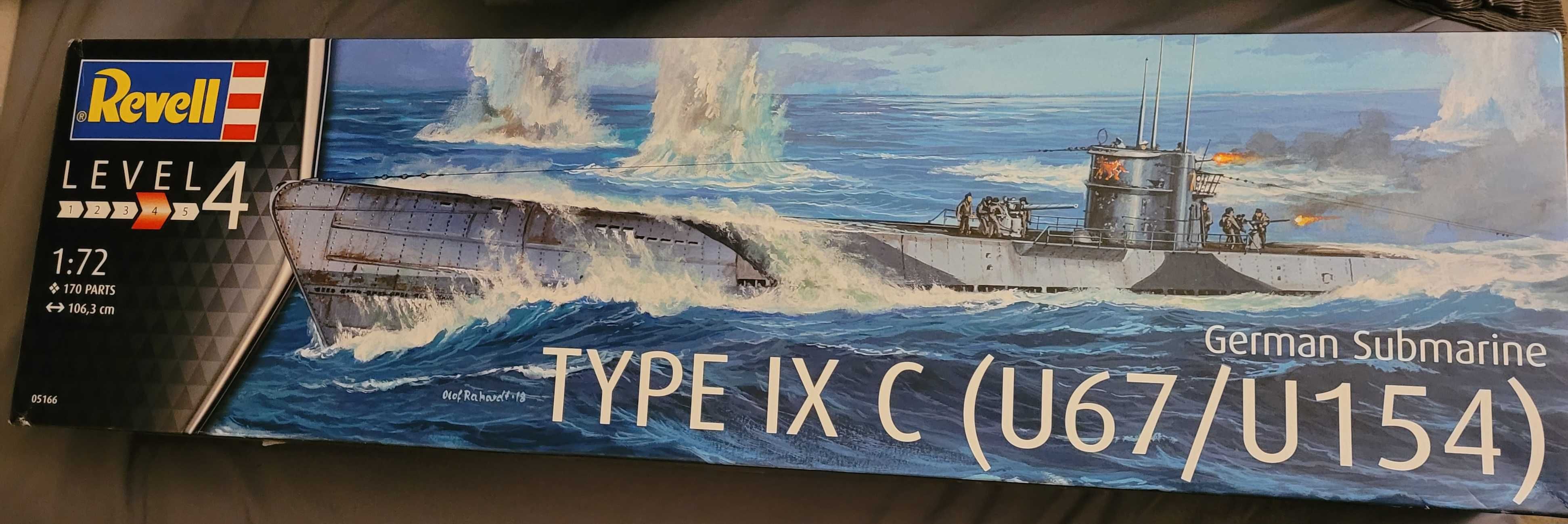 Submarino 1:72 Revell Type IX C kit modelismo