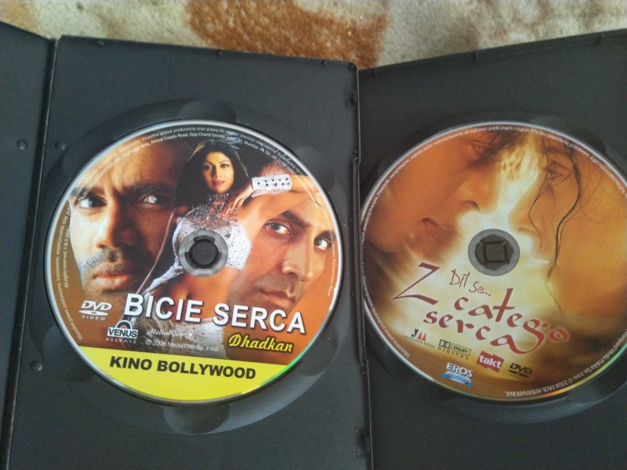 Dwa filmy dvd Bollywood - Z całego serca, Bicie serca