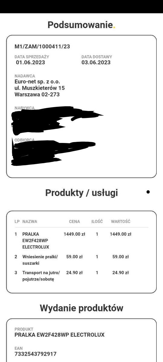 Pralka NA GWARANCJI Elektrolux
