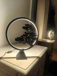 Lampka LED w kształcie okręgu z motywem drzewa bonsai