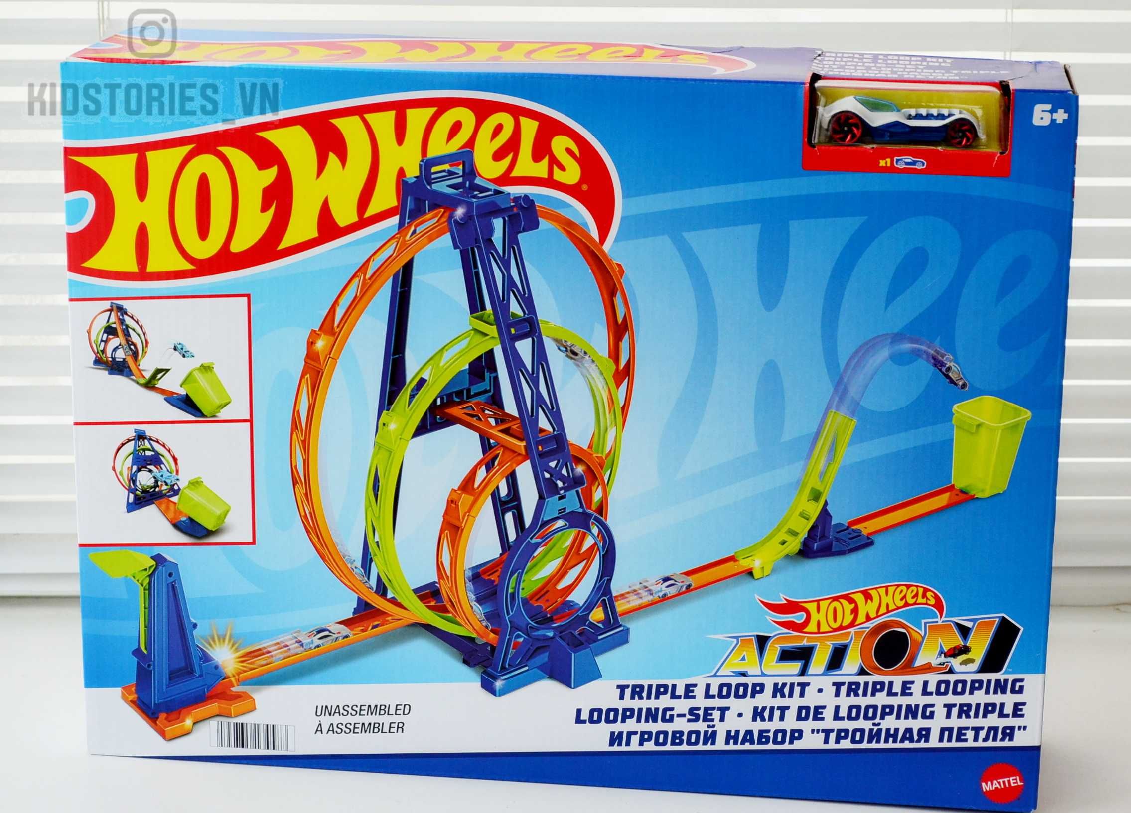 Трек потрійна петля Hot Wheels Track Unlimited Triple тройная петля