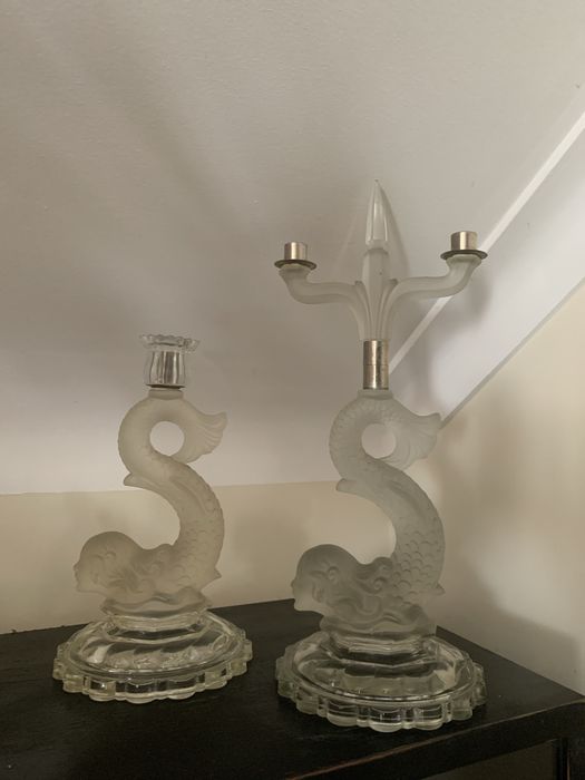 Candelabros em vidro