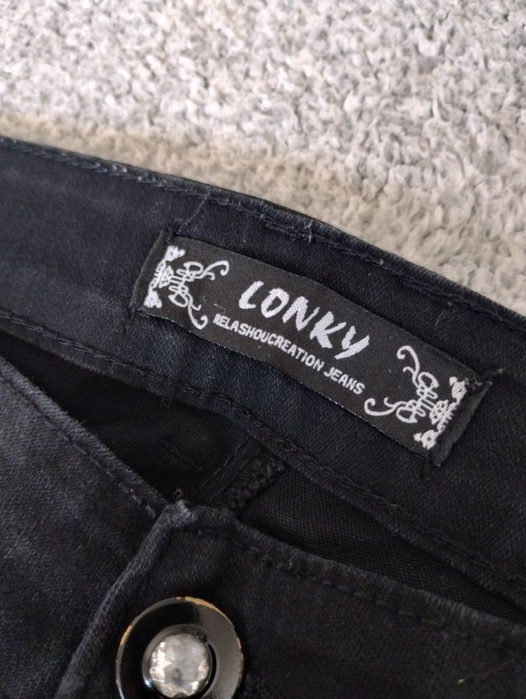 Klasyczne czarne jeansy z prostymi nogawkami Lonky r. 29 (40)