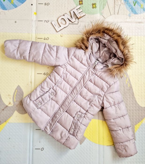 Зимова куртка Zara Зара 6-7 р дівчинка курточка демісезон пуховик