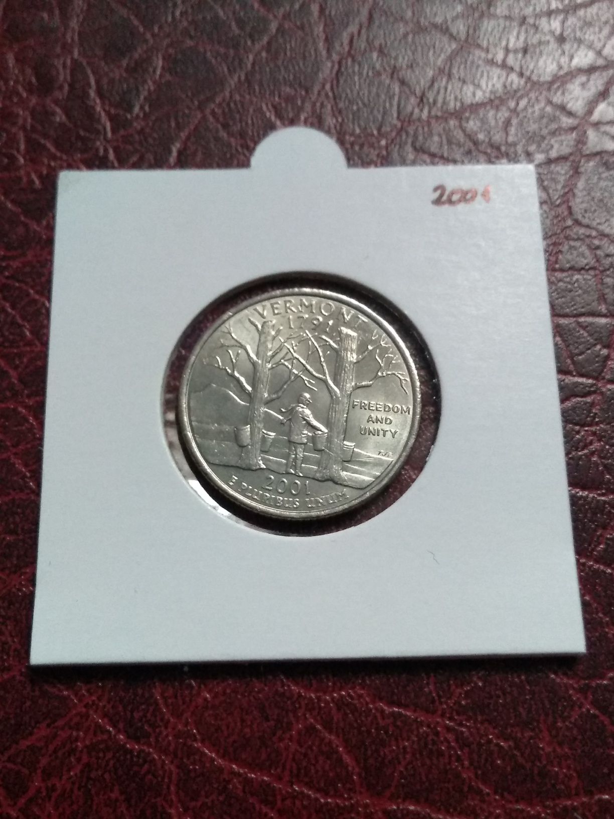 Moneta USA 25 centów 2001 Vermont