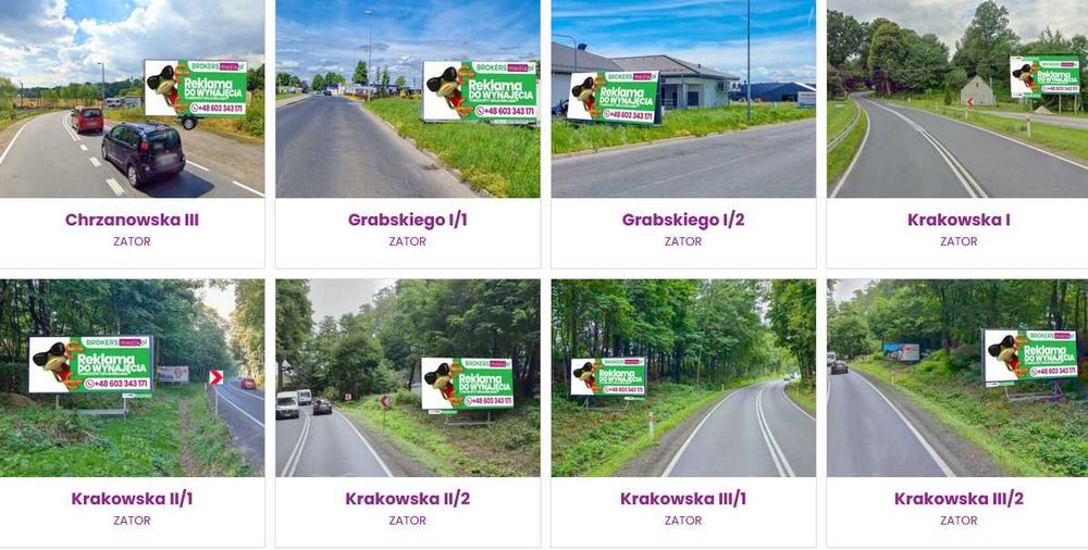 Reklama Billboard Zator Energylandia Wydruk montaż oświetlenie