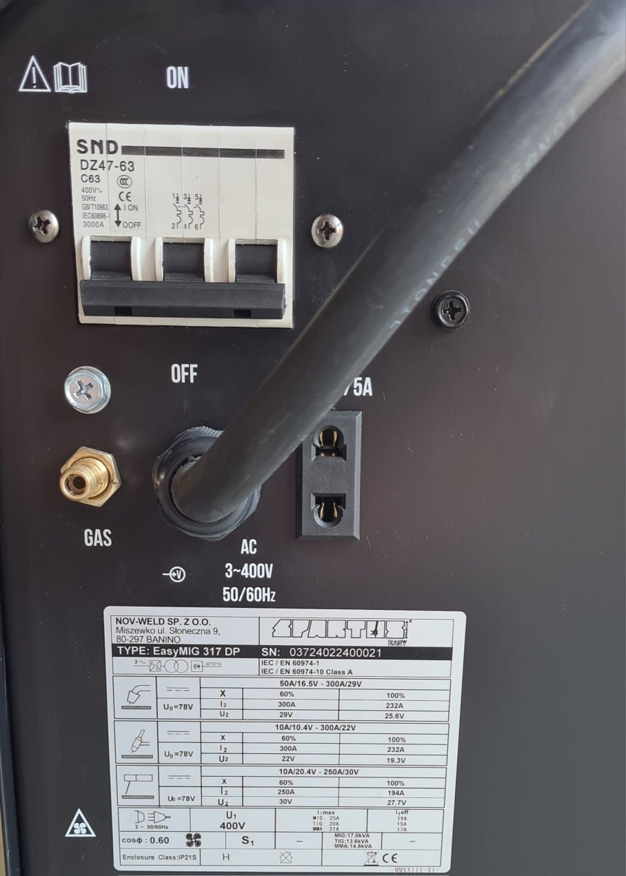 SPARTUS EASYMIG 317DP spawarka inwertorowa migomat półautomat synergia