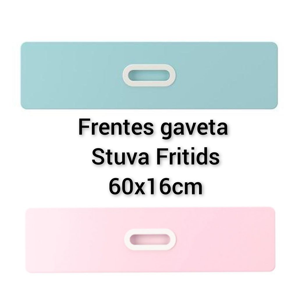 Frentes gaveta IKEA stuva Fritids 60x16cm rosa azul