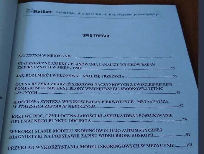 Medycyna i analiza danych / StaSoft. 2010