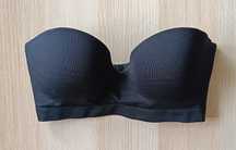 H&M czarny biustonosz bardotka
