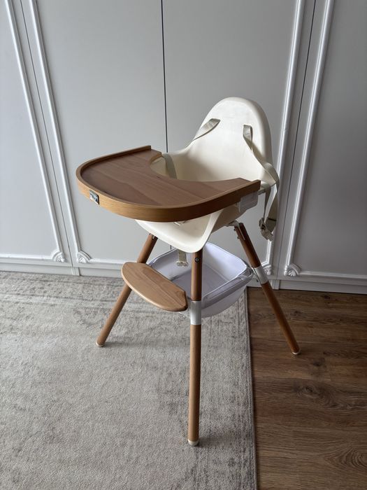 krzesełko do karmienia Childhome Evolu 2 natural/white