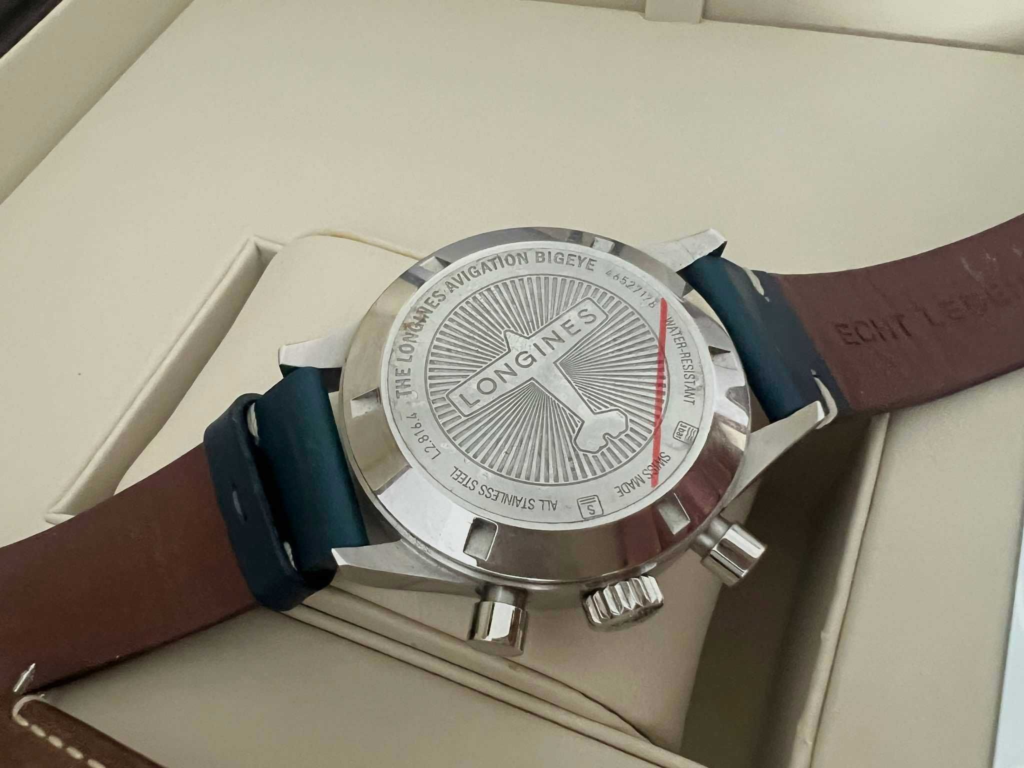 Zegarek Longines BigEye - piękny stan, full set