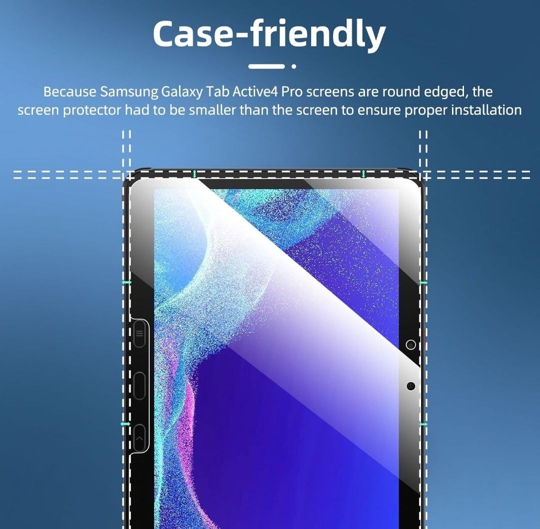 NEW'C 2 sztuki szkło hartowane do Samsung Galaxy Tab Active4 Pro 10,1"