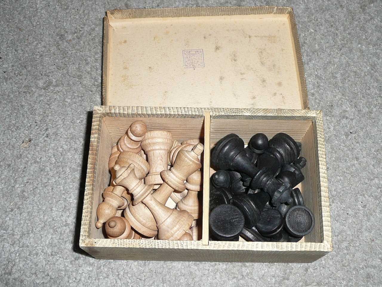 Szachy figury szachowe Staunton Pattern Chess VINTAGE