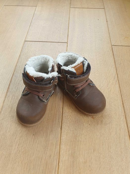 Buty Buciki zimowe, ocieplane 22 trapery z futerkiem