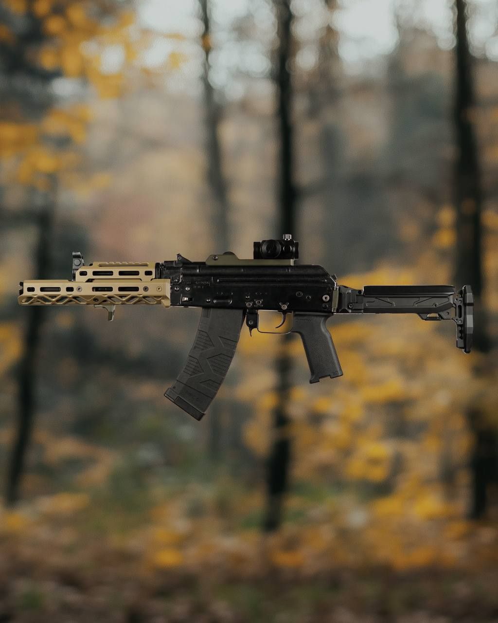 Довга цівка M-Lok на АКСУ із коротким верхнім містком CRC 1U044А