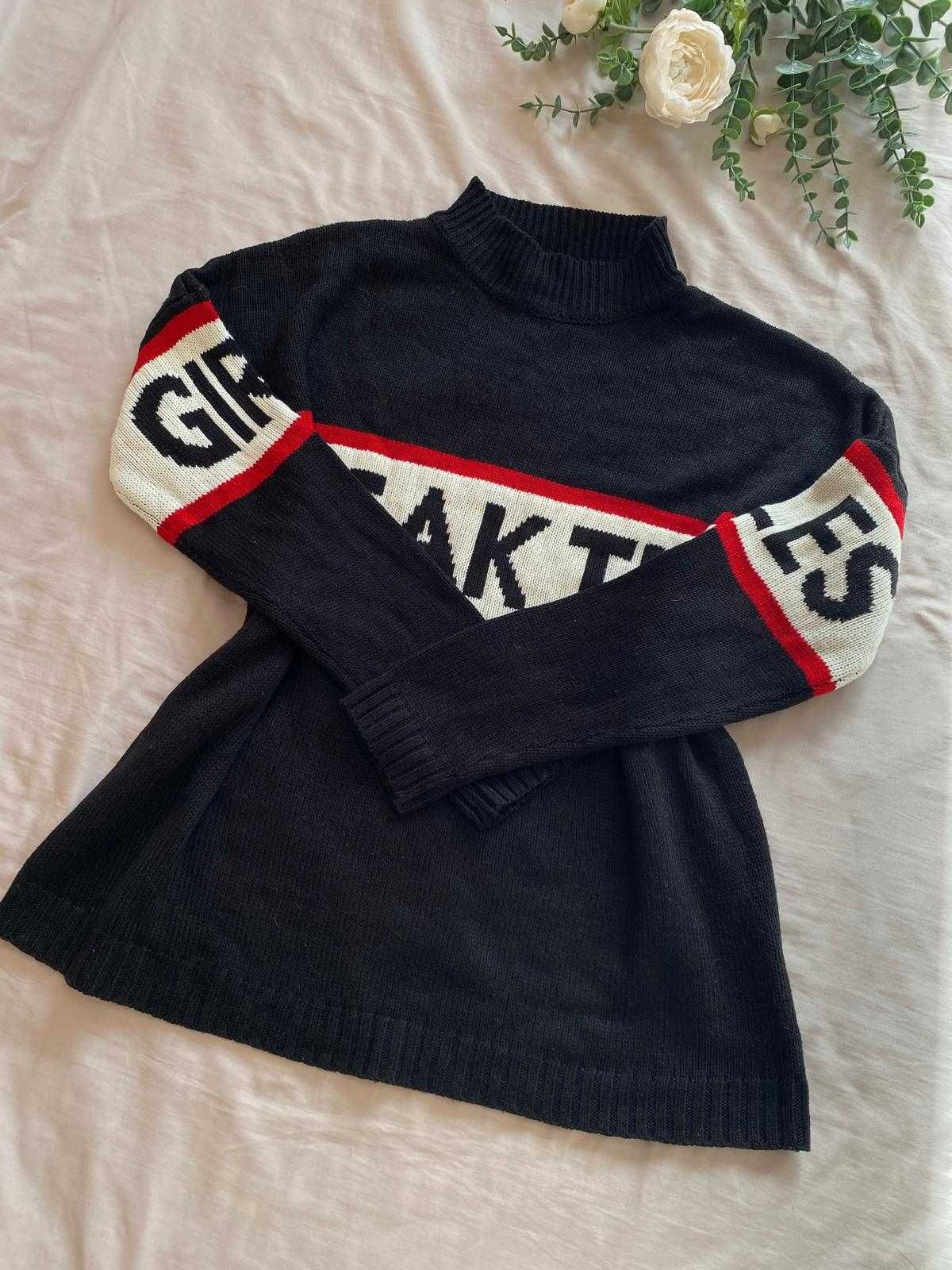 Czarny sweter, 100% akryl