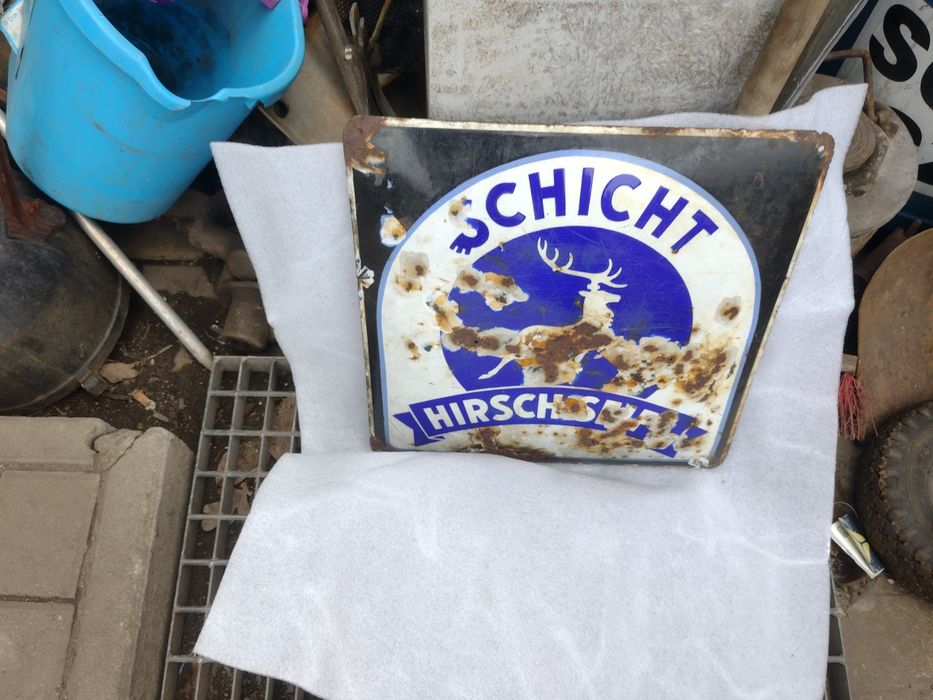 Stara Reklama Emaliowana.Szyld Emaliowany Zabytek.