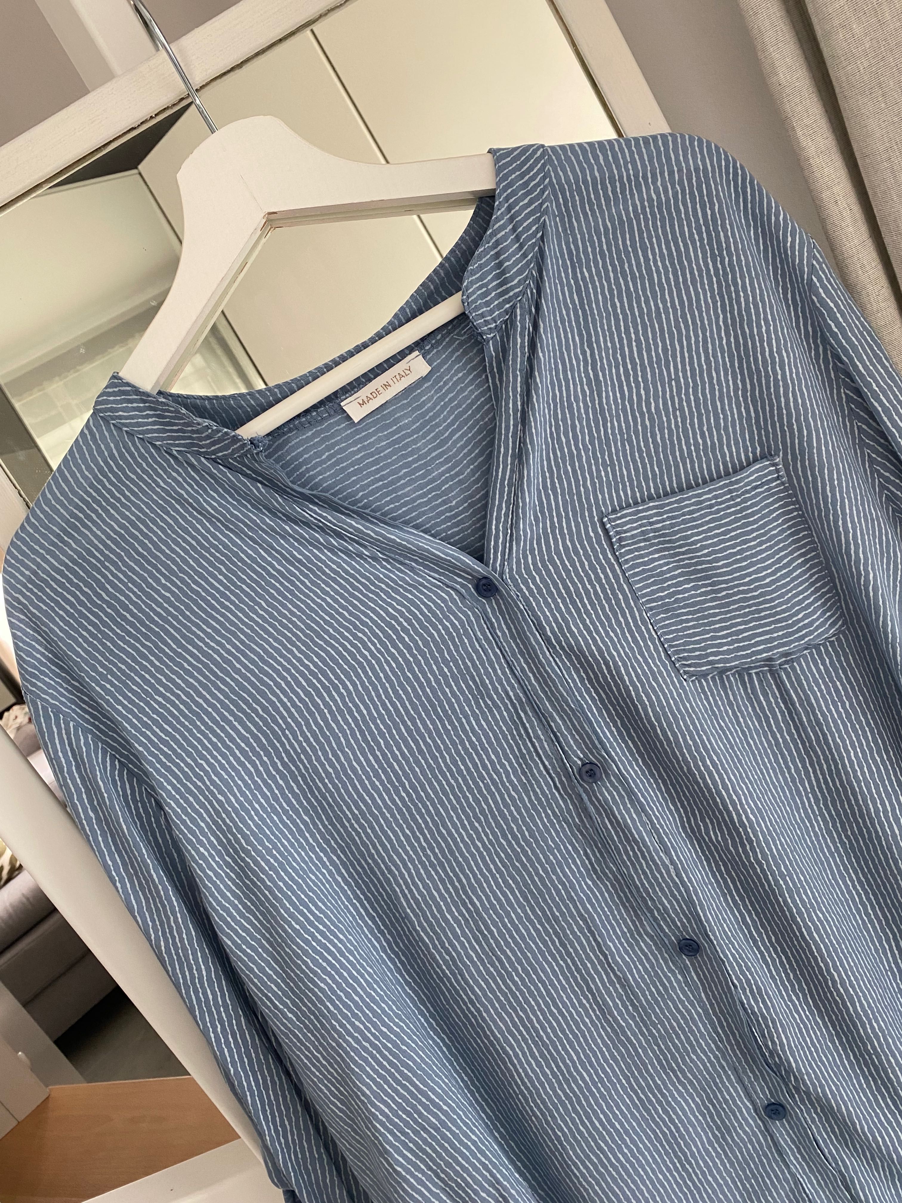 Bluzka koszula Niebieski