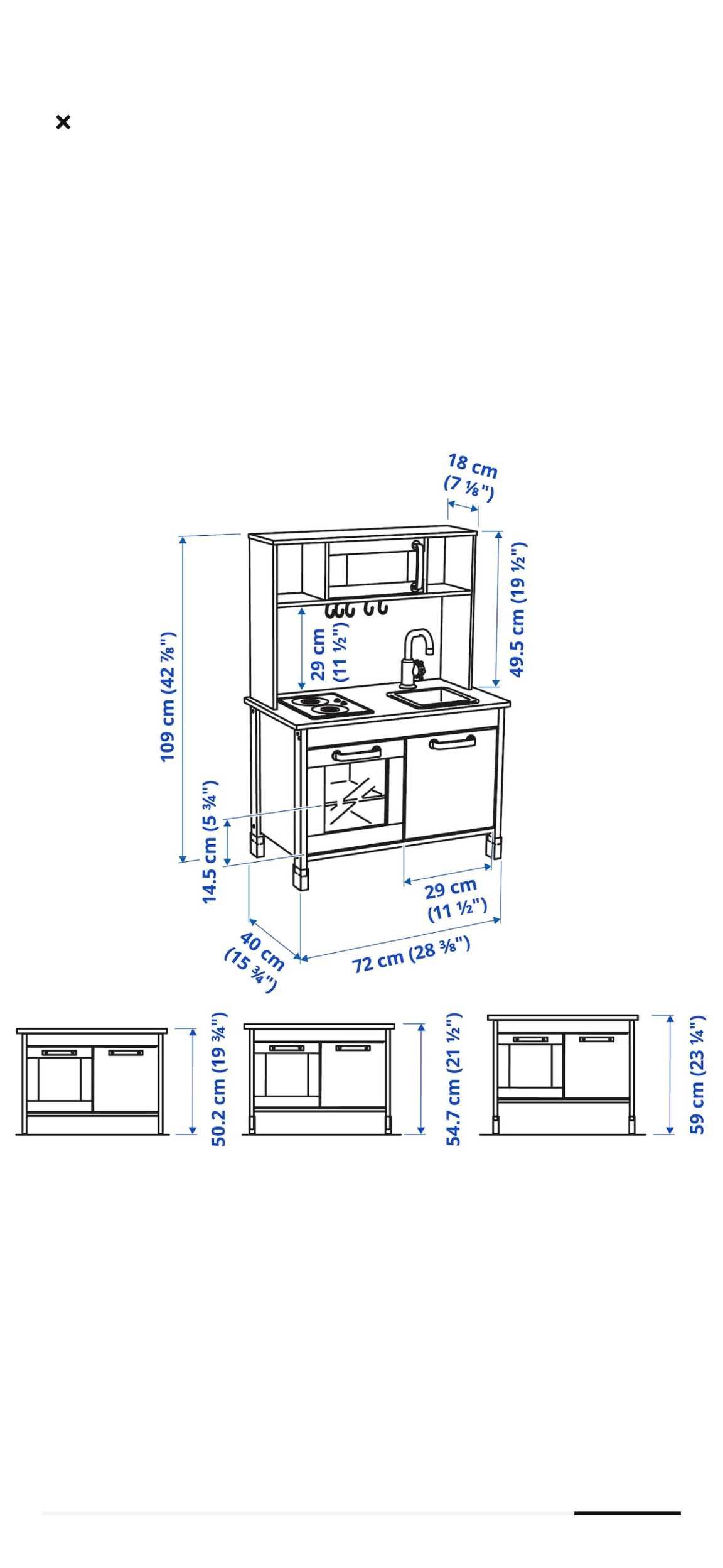 Kuchnia dla dzieci do zabawy - Ikea Duktig