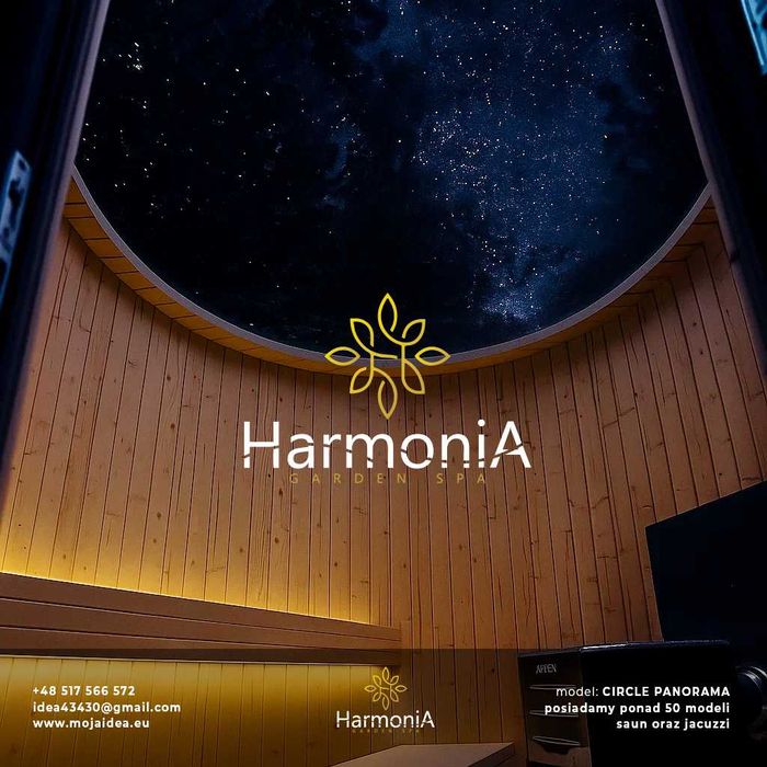 sauna, szklany dach, okrągła, thermowood, producent, różne warianty