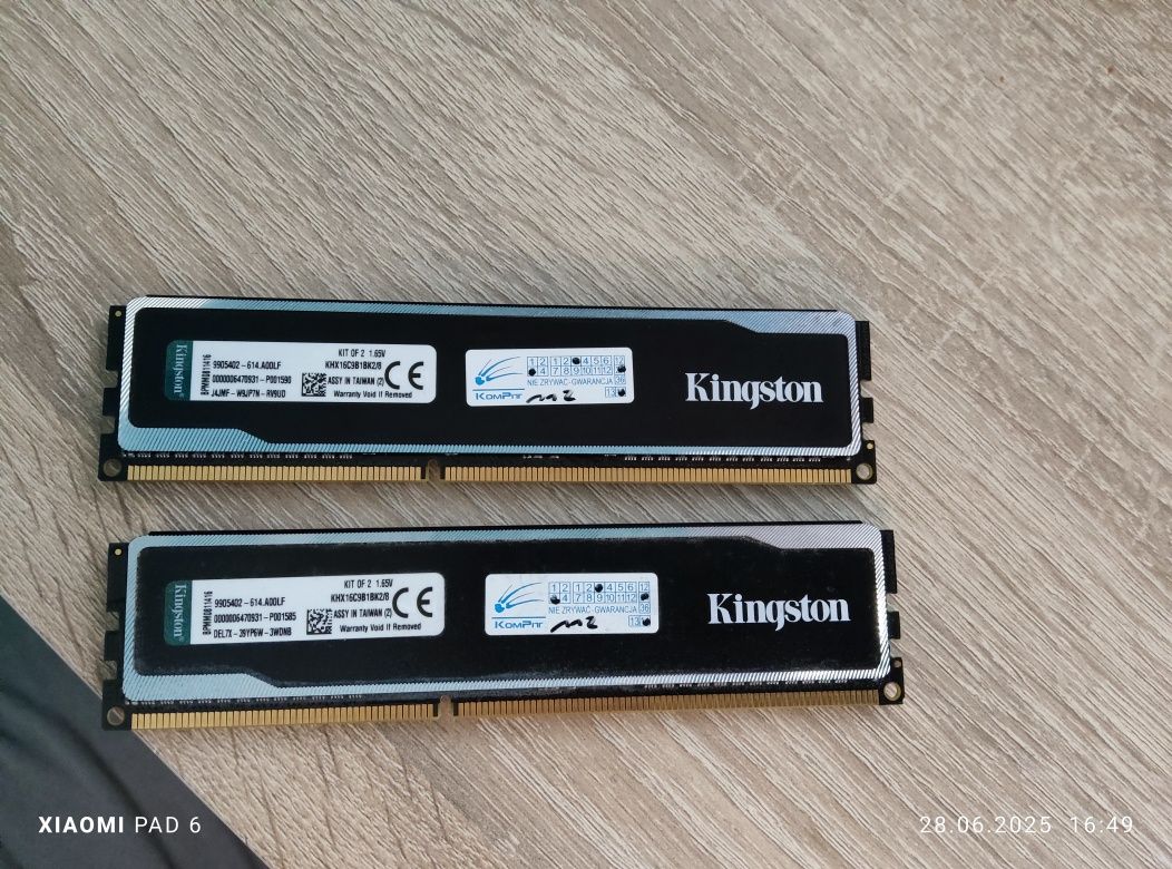 Ram Kingston HyperX 2x4GB DDR3 1600Mhz