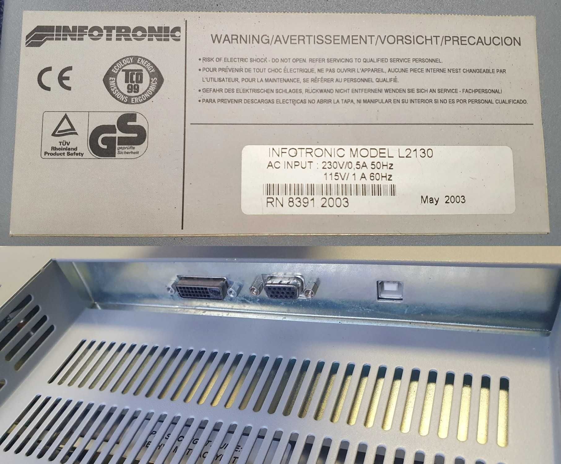 21" Infotronic L2130, VGA, DVI
