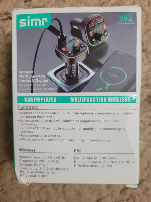 FM модулятор, флешка car mp3