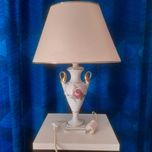 Lampka porcelanowa gabinetowa, nocna. syg. KEISER. Vintage.