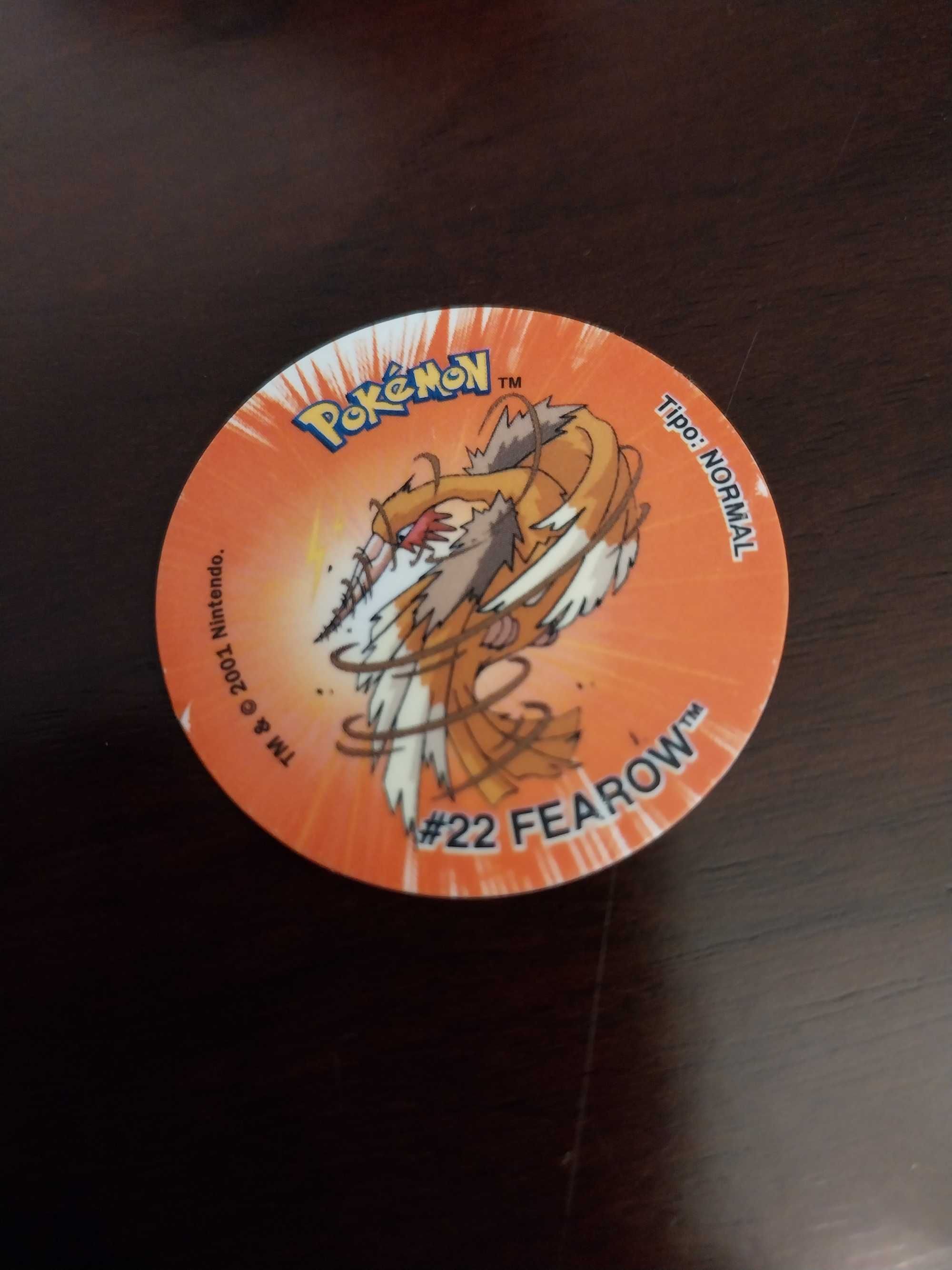 Fearow 22, Tazos Pokémon Attack 2, edição limitada, bom estado, raro