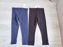 Legginsy 116 next czarne granatowe nowe koronka