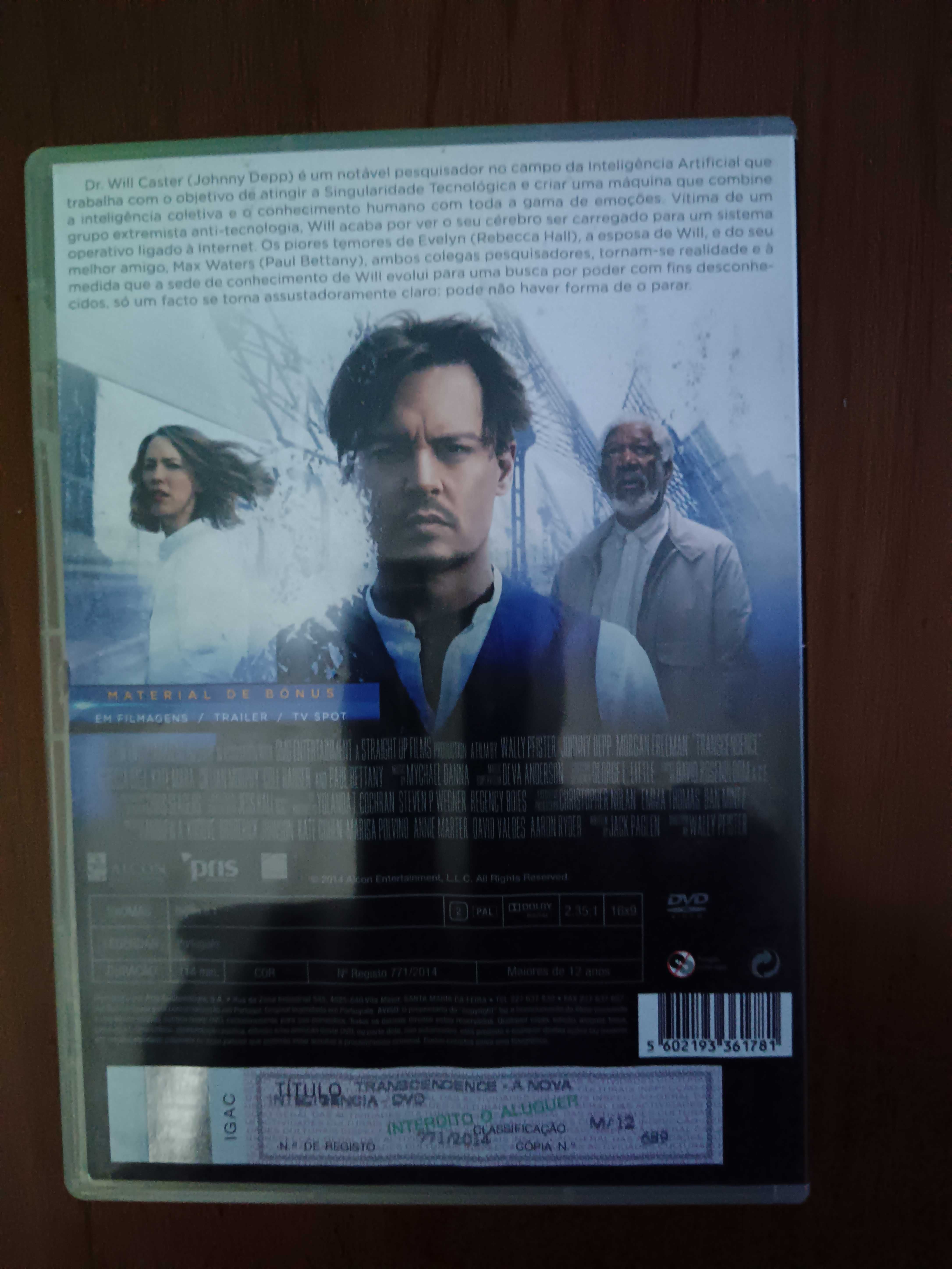 filme dvd original - transcendence