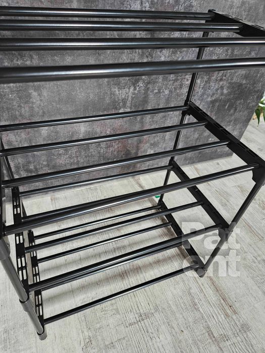 Przechowywanie dom 4 poziomy na pudełka czarny