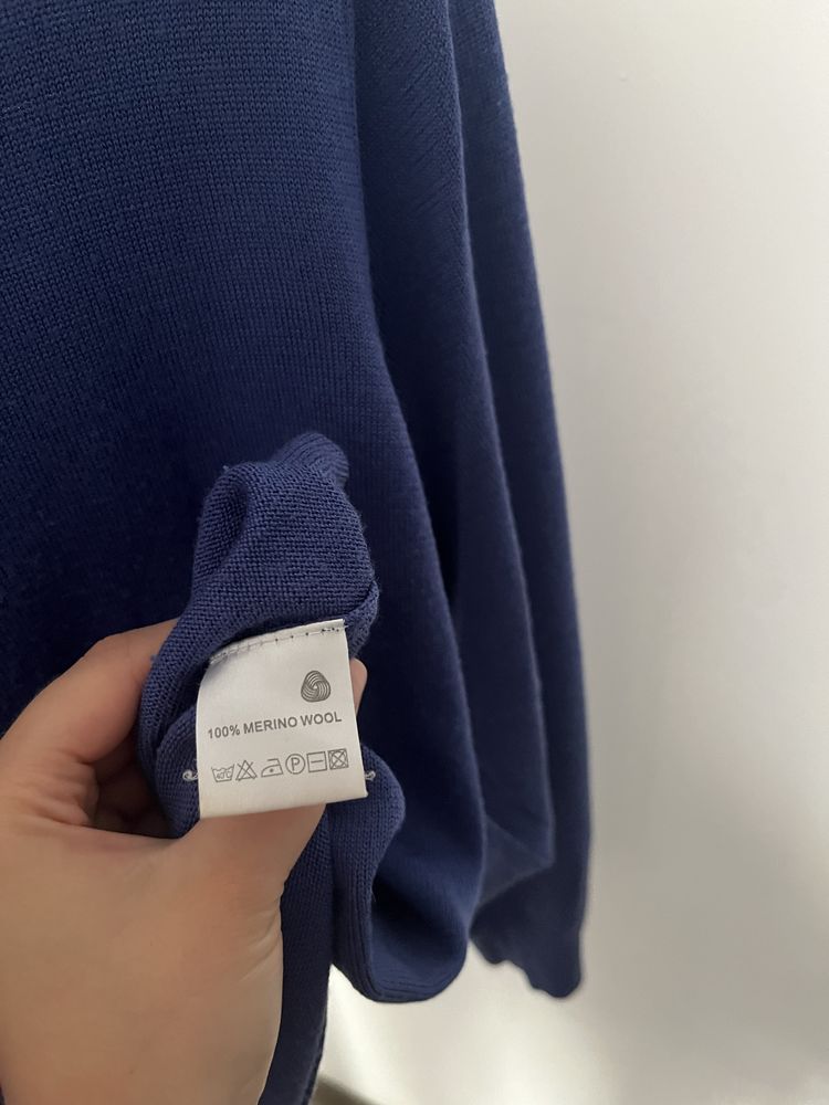 Chabrowy półgolf 100% wełna merino