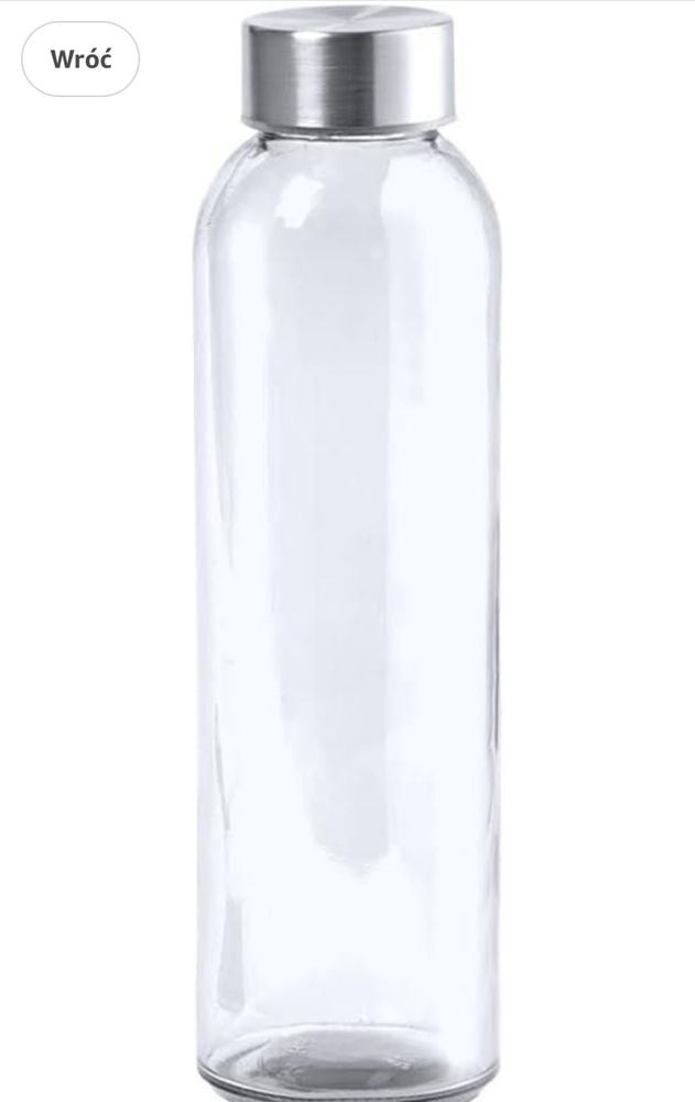 Szklana butelka na wodę o pojemności 0,5 l,
