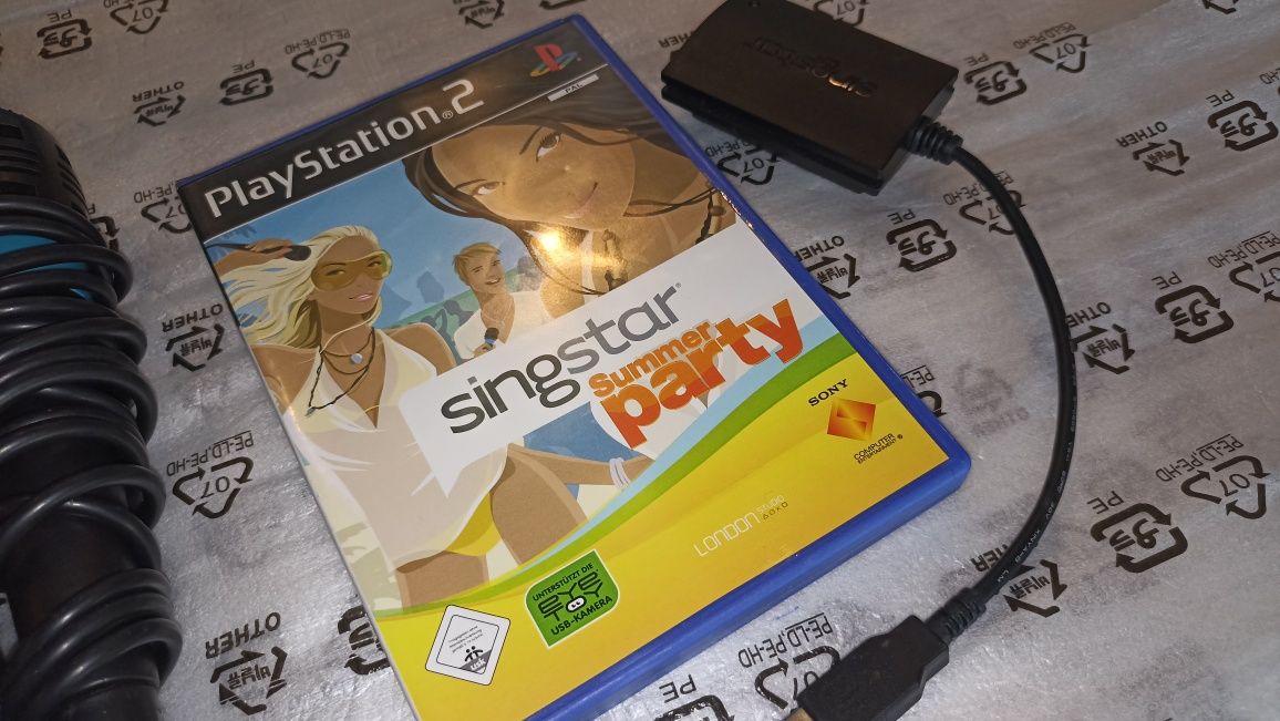 Mikrofony Singstar przewodowe PS2/PS3 + gra Summer Party super stan