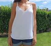 Top branco com alça cruzada, Zara