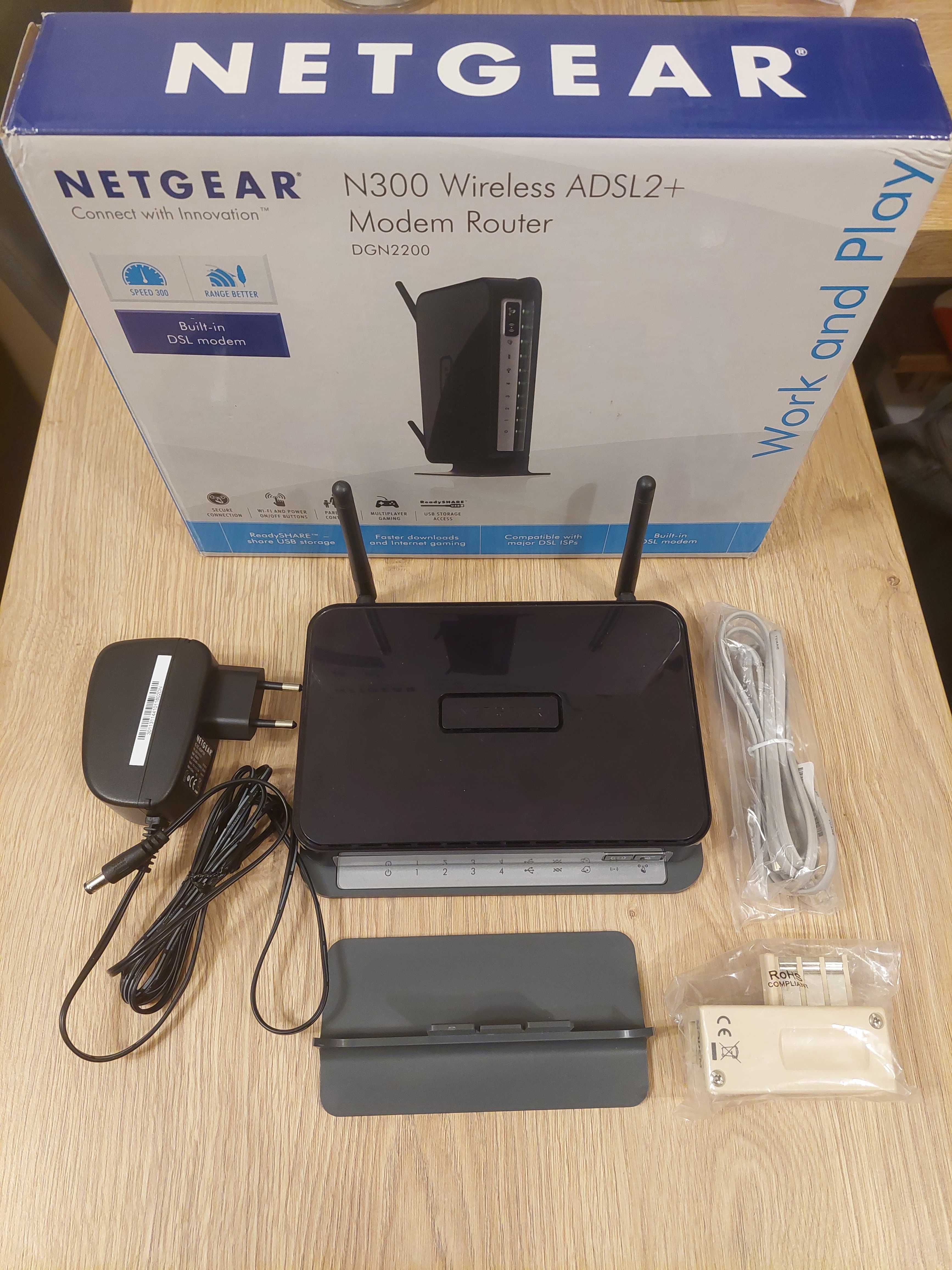 Netgear DGN2200 N300 Wireless ADSL2+ Modem Router