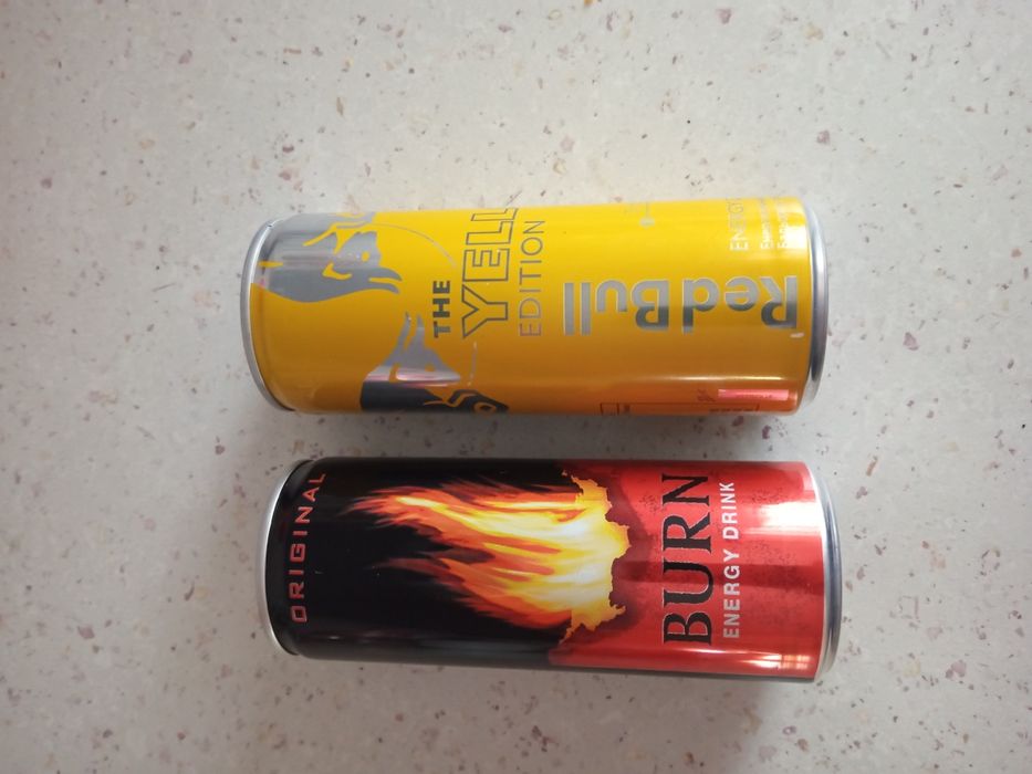 Burn energy drink + Red Bull yellow edition Енергетик, енергетичний